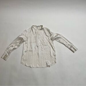 MEILLEUR MOMENT silk pinstripe button down blouse